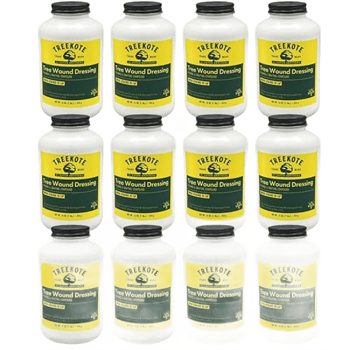 12 Pack Treekote Tree Wound Dressing Brushtop 16OZ Brushtop for Trees and Shrubs - Pruning Sealer